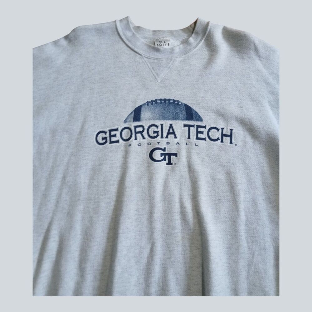 Georgia Tech Yellow Jackets Graphic Sweatshirt Gray Size 3XL M.J. Soffe - Picture 3 of 5